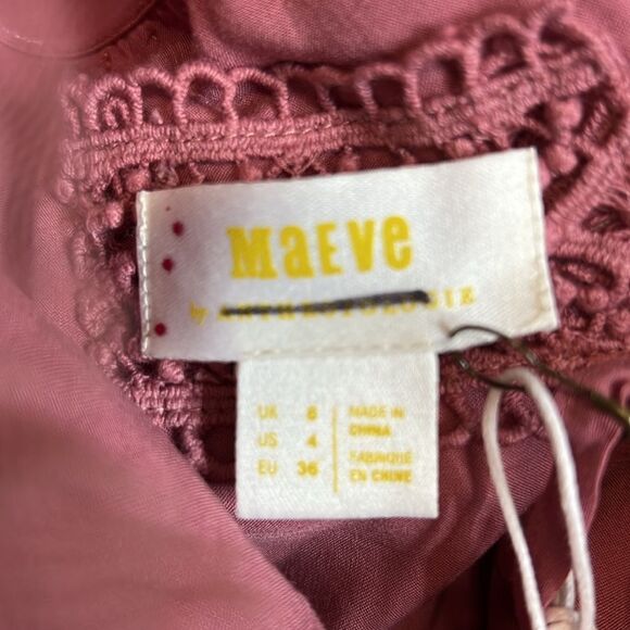 Anthropologie x Maeve Tiered Strapless Pearl Embellished Tulle Mini Dress - Picture 8 of 8